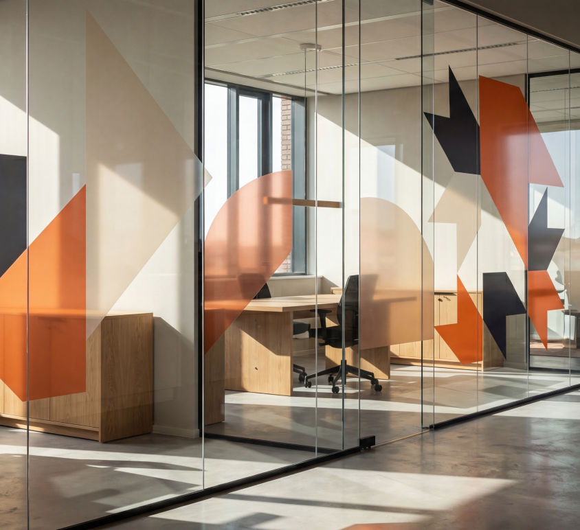 Modern kantoorinterieur met wandbekleding van Nicewall